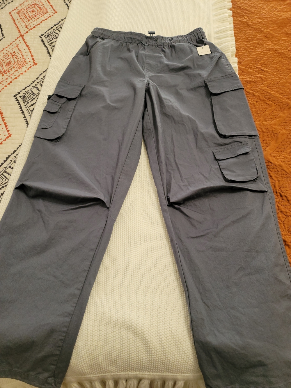 Ultra Flirt Straight Leg Cargo Pants in Charcoal